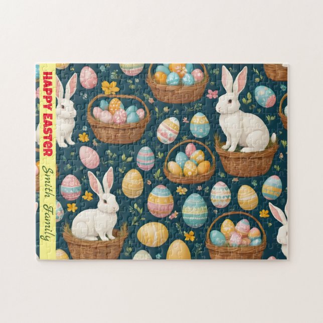 Puzzle Feliz Conejo de Pascua Moderna (Horizontal)