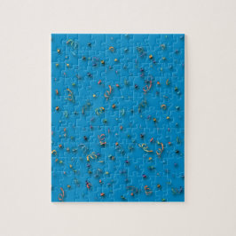 Puzzle Feliz Confetti de Año Nuevo con azul