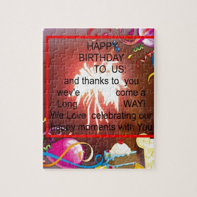 Puzzle Feliz cumpleaños a la imprenta de arte estadounide (Vertical)