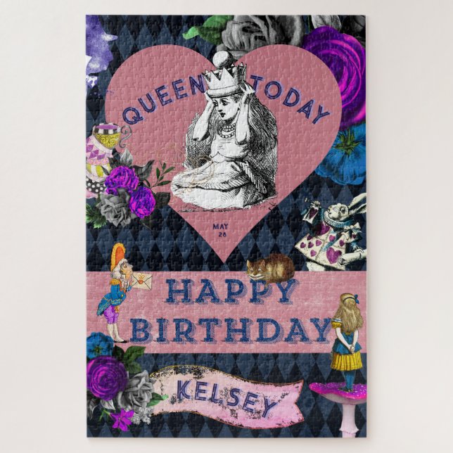 Puzzle Feliz cumpleaños en Wonderland (Vertical)