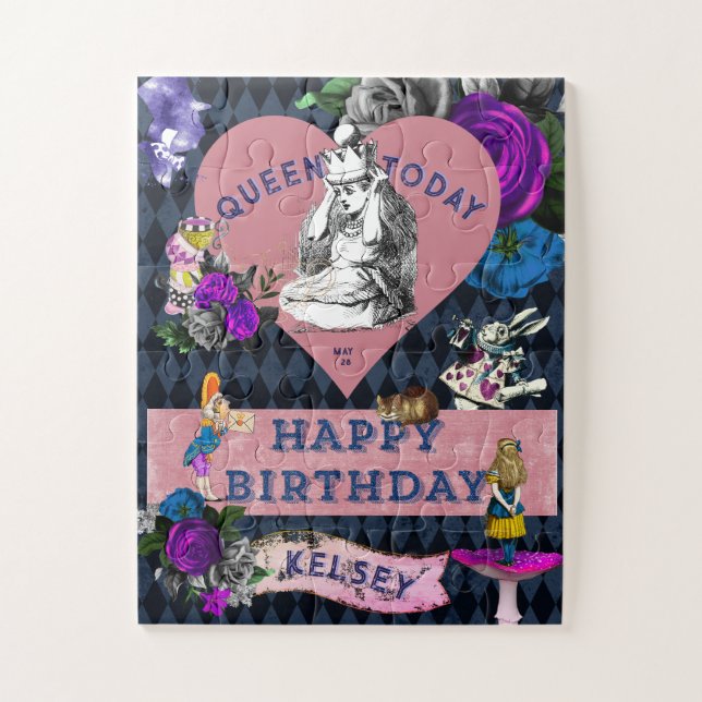 Puzzle Feliz cumpleaños en Wonderland (Vertical)