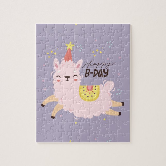 Puzzle Feliz cumpleaños Lama (Vertical)