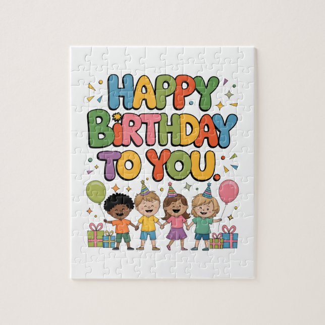 Puzzle Feliz Cumpleaños Niños (Vertical)