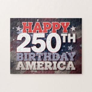 Puzzle Feliz cumpleaños número 250 América Bandera Patrió