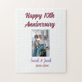 Puzzle Feliz décimo aniversario foto boda apellido d