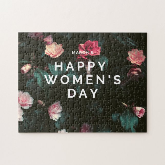 Puzzle Feliz día de las mujeres con flores (Horizontal)