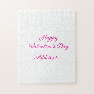 Puzzle Feliz día de San Valentín texto nombre mensaje ros