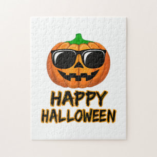 Puzzle Feliz disfraz de Halloween divertida calabaza