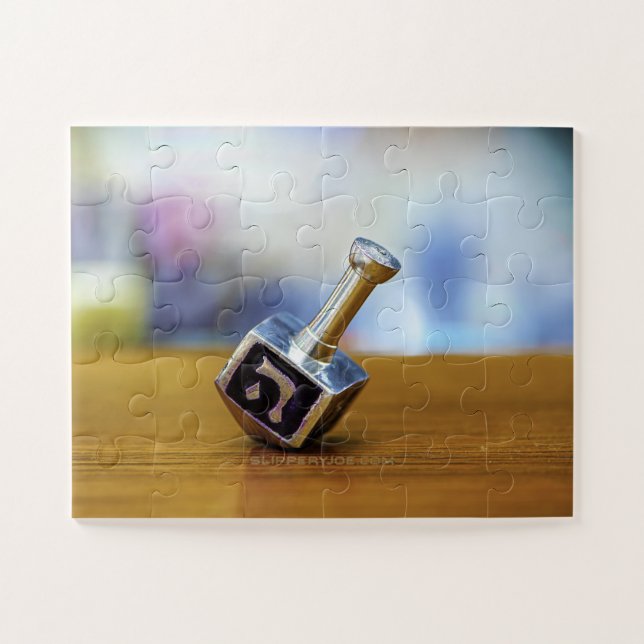 Puzzle Feliz Estrella de Hanukkah de David menorah Dreide (Horizontal)