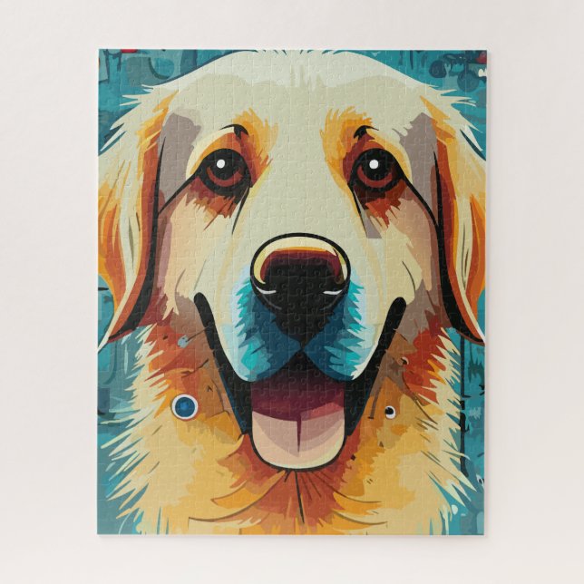 Puzzle Feliz Golden Retriever (Vertical)