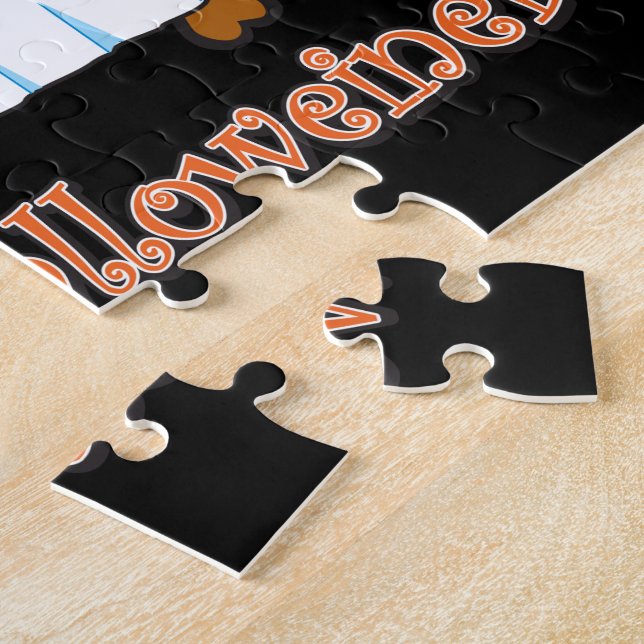 Puzzle Feliz Halloween Dachshund (Lado)