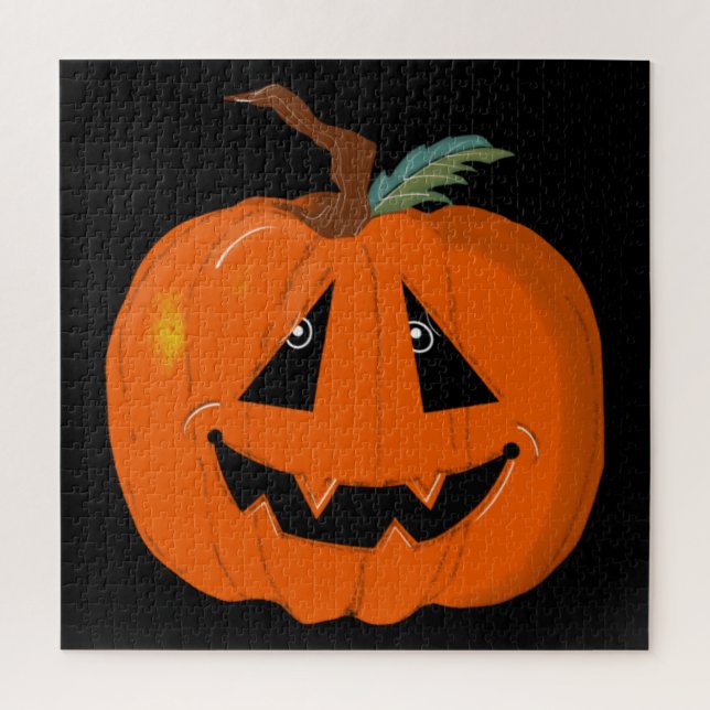 Puzzle Feliz Halloween Jack O Lantern Arte ilustrativo (Vertical)