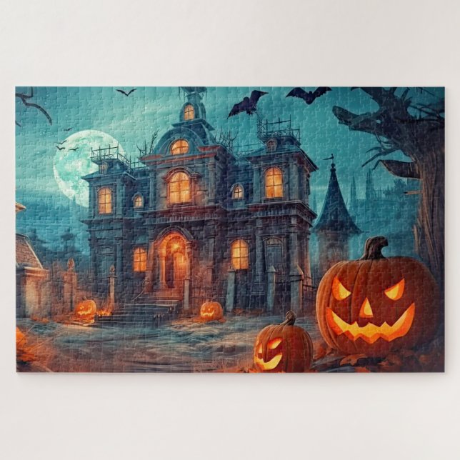 Puzzle Feliz Halloween | Manor embrujada (Horizontal)
