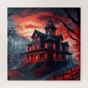 Puzzle Feliz Halloween Morada Espeluznante