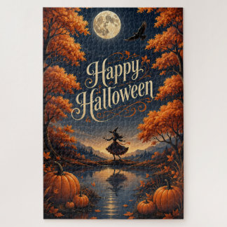Puzzle Feliz Halloween Otoño Encantado Calabaza