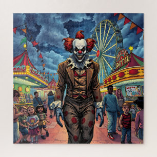 Puzzle Feliz Halloween   Payaso espumoso