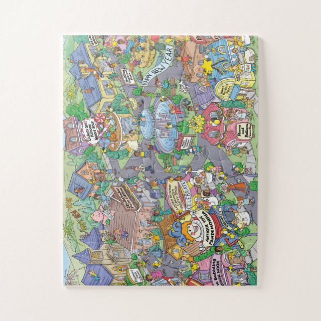 Puzzle Feliz Hollows Hullabaloo Año Nuevo (Vertical)