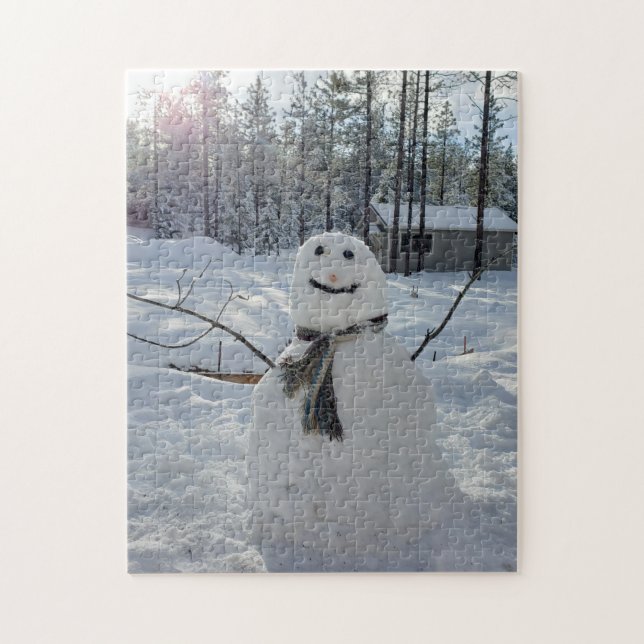 Puzzle Feliz invierno original de Snowman (Vertical)