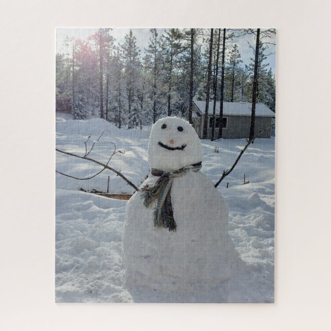 Puzzle Feliz invierno original de Snowman (Vertical)