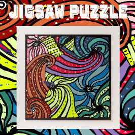 Puzzle Feliz Movimiento Gráfica Swirls