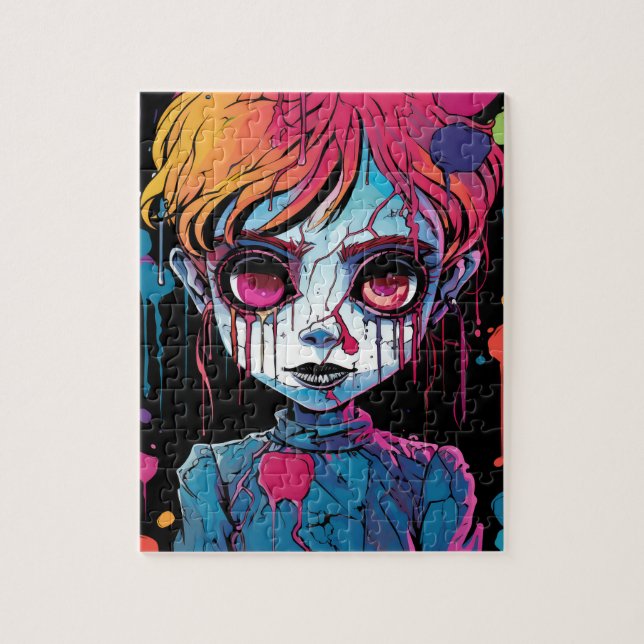 Puzzle Feliz muñeca escarnio de Halloween (Vertical)