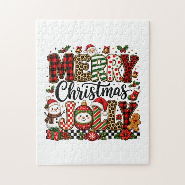 Puzzle Feliz Navidad Alegre (Vertical)