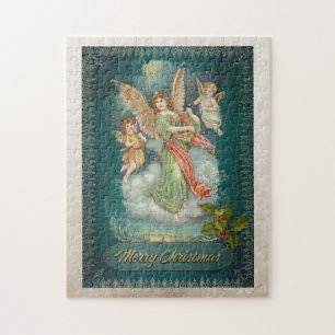 Puzzle Feliz Navidad, Angels Retro