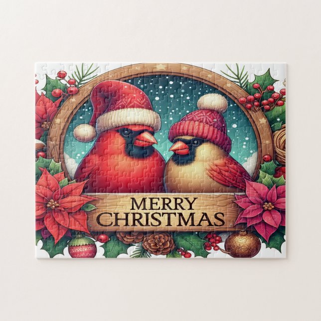 Puzzle Feliz Navidad Cardenales (Horizontal)