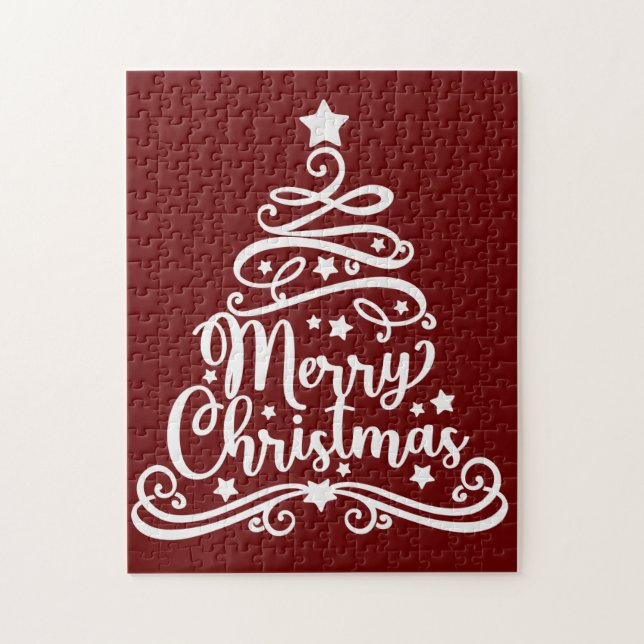 Puzzle Feliz Navidad Copos de nieve, Feliz Año Nuevo (Vertical)