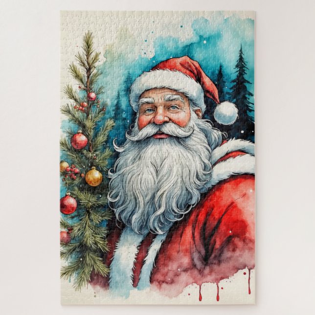 Puzzle Feliz Navidad desde Santa Claus (Vertical)
