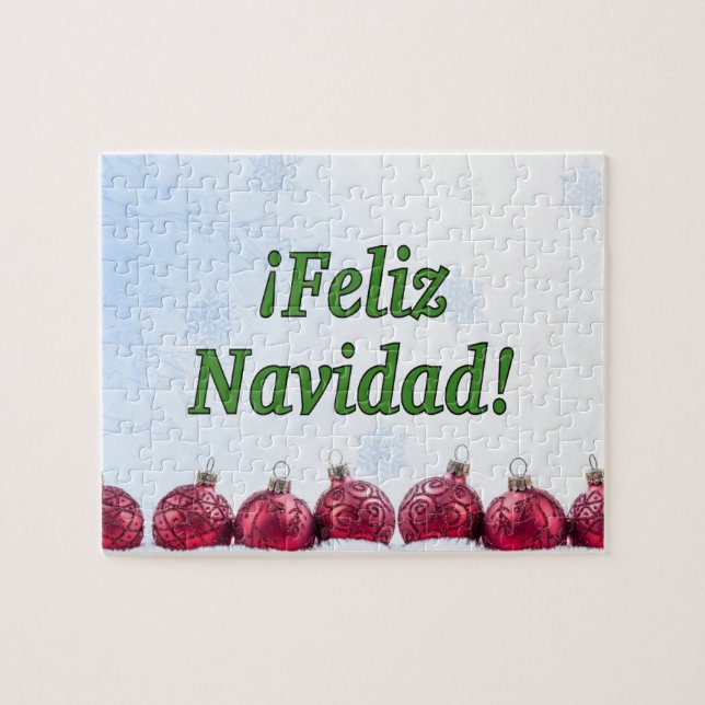 Puzzle ¡¡Feliz Navidad! Felices Navidad en gf español (Horizontal)