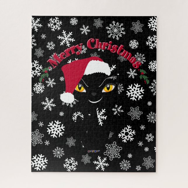 Puzzle Feliz Navidad Gato Kitty (Vertical)