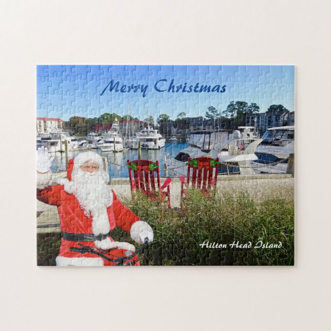 Puzzle Feliz Navidad Hilton Head Island Harbour Town (Horizontal)