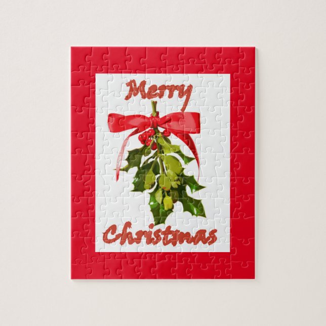 Puzzle feliz navidad mistletoe (Vertical)