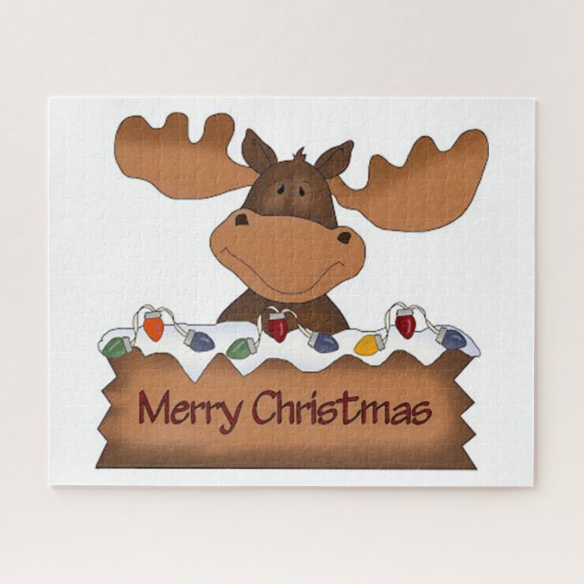 Puzzle Feliz Navidad Moose (Horizontal)