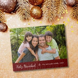 Puzzle Feliz Navidad: Navidades de fotos familiares moder