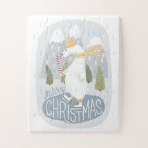Feliz Navidad. Oso polar lindo. Animales divertido