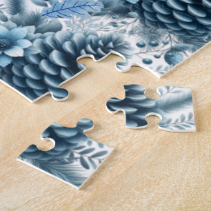 Puzzle Feliz Navidad Piñas Azules