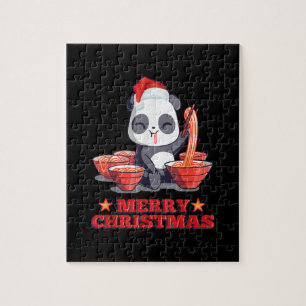 Puzzle Feliz Navidad Ramen Panda Fideos Japoneses