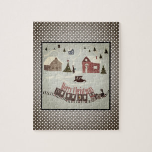 Puzzle Feliz Navidad , retro