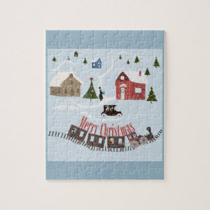 Puzzle Feliz Navidad , retro