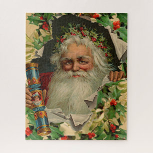 Puzzle Feliz Navidad Santa Claus Holly