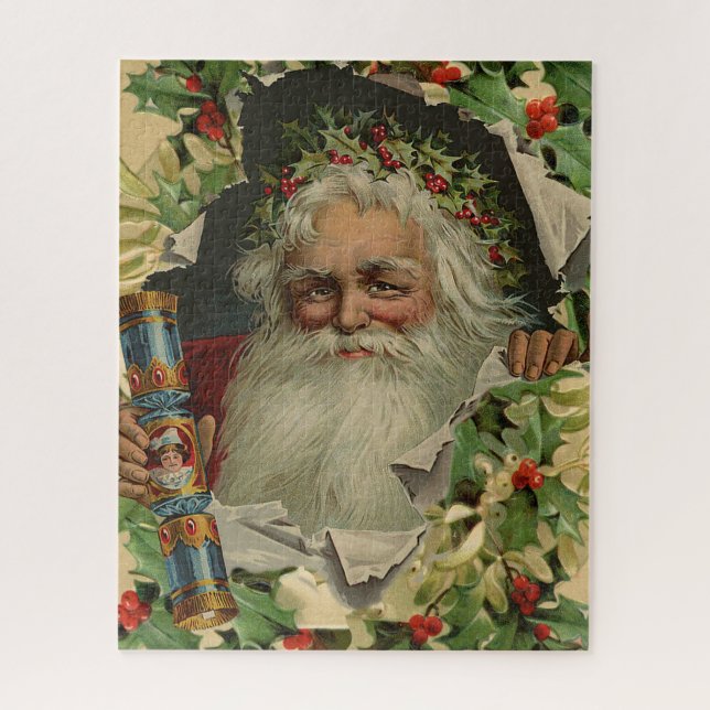 Puzzle Feliz Navidad Santa Claus Holly (Vertical)