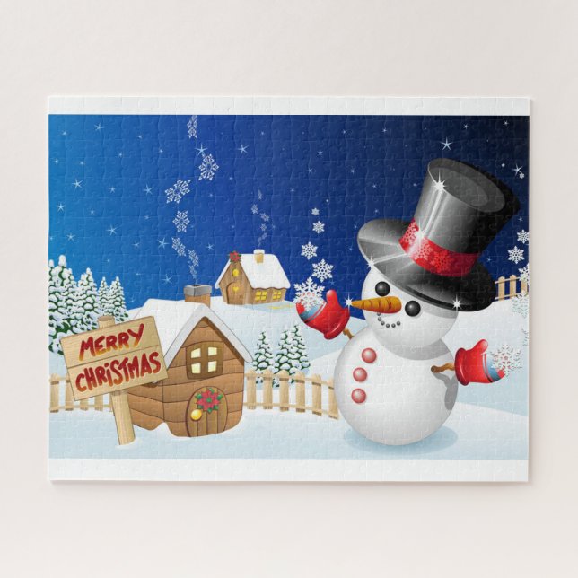 Puzzle Feliz Navidad Snowman (Horizontal)