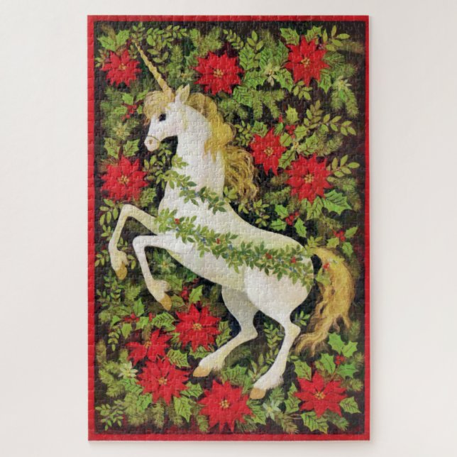 Puzzle Feliz Navidad Unicornio (Vertical)