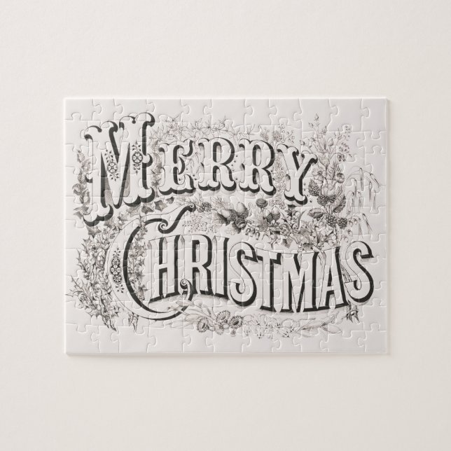 Puzzle Feliz Navidad, Vintage Currier & Ives (reprod) (Horizontal)