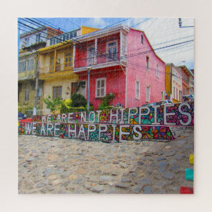 Puzzle feliz no hippy