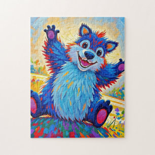 Puzzle Feliz oso gracioso Resumen arte animal lindo