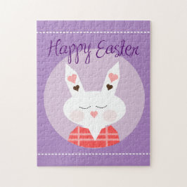 Puzzle Feliz Pascua Bunny Purple