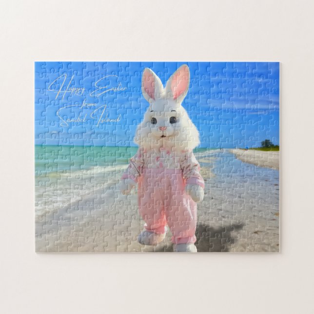 Puzzle Feliz Pascua desde la playa de la isla de Sanibel  (Horizontal)